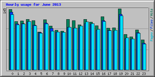 Hourly usage for June 2013