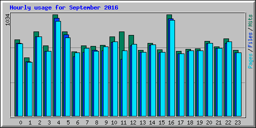 Hourly usage for September 2016