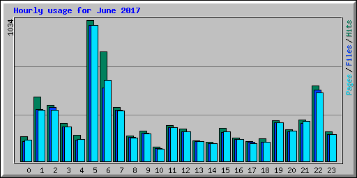 Hourly usage for June 2017