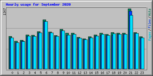 Hourly usage for September 2020