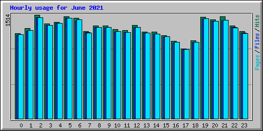 Hourly usage for June 2021