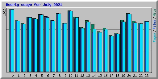 Hourly usage for July 2021