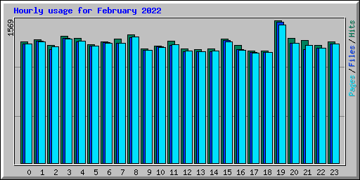 Hourly usage for February 2022