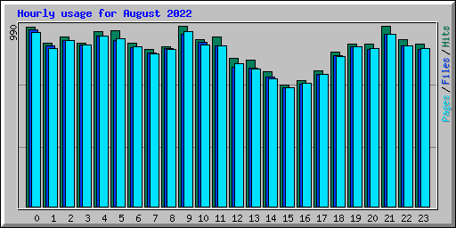 Hourly usage for August 2022