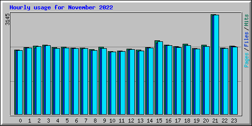 Hourly usage for November 2022