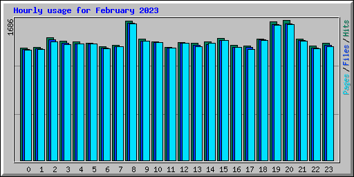Hourly usage for February 2023