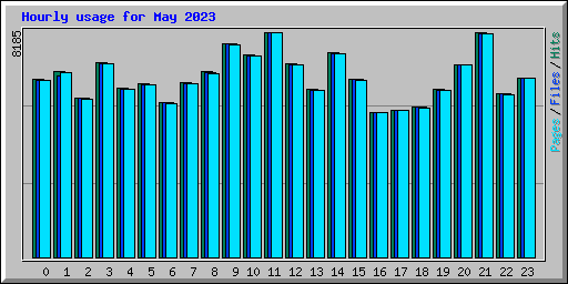 Hourly usage for May 2023