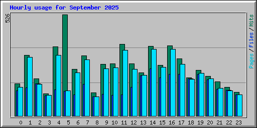 Hourly usage for September 2025